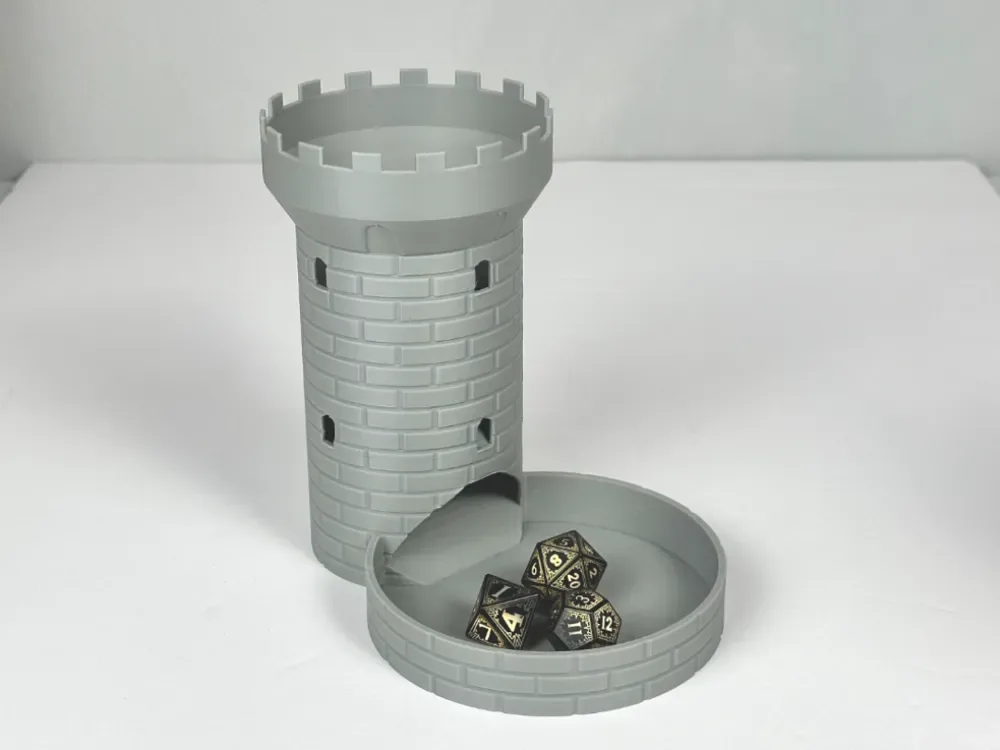 Castle dice tower with tray